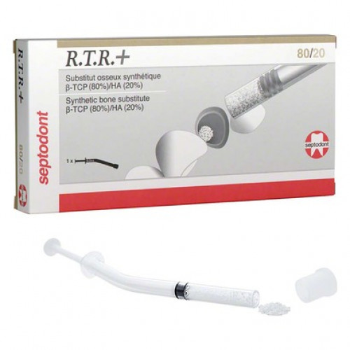 R.T.R.+ Knochenersatzmaterial - Packung gebogene Spritze mit 0,5 cm3  Granulat in steriler Einzelverpackung, R.T.R+ 80/20