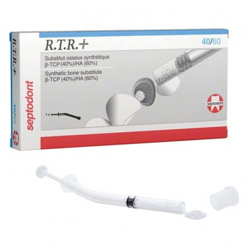 R.T.R.+ Knochenersatzmaterial - Packung gebogene Spritze mit 0,5 cm3  Granulat in steriler Einzelverpackung, R.T.R+ 40/60