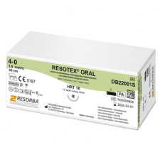 Resotex® Oral - Packung 12 Stück, schwarz, 45 cm, HRT 18 silber, USP 4/0