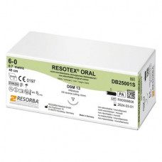Resotex® Oral - Packung 12 Stück, schwarz, 45 cm, DSM 13 silber, USP 6/0