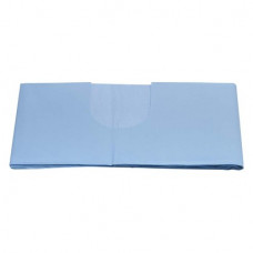 OP-Abdecktuch - Packung 25 Stück 100 x 150 cm hellblau, mit U-Ausschnitt 11 x 30 cm
