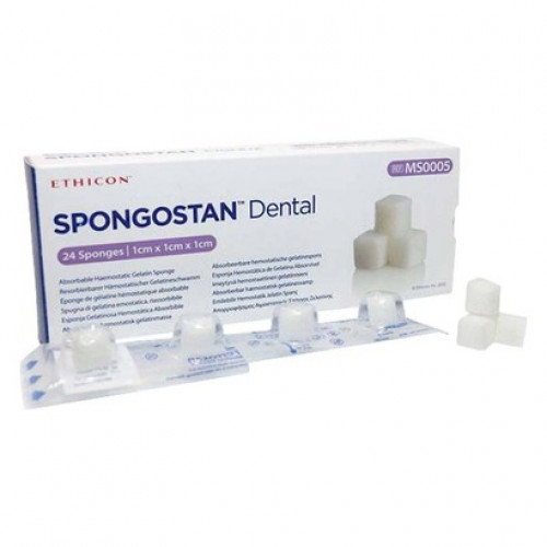 Spongostan Dental - Packung 24 Stück 1 x 1 x 1 cm