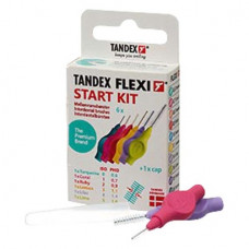 FLEXI® Interdentalbürsten PHD - Start Kit 6 Stück (turquoise, coral, tangerine, ruby, aqua, lilac) PHD 0.6 - 1.4, ISO 0-4