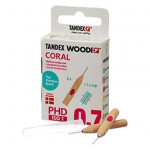 WOODI® Interdentalbürsten PHD - Packung 6 Stück coral, PHD 0.7, ISO 1