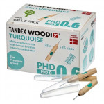 WOODI® Interdentalbürsten PHD - Packung 25 Stück turquoise, PHD 0.6, ISO 0