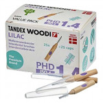 WOODI® Interdentalbürsten PHD - Packung 25 Stück lilac, PHD 1.4, ISO 4