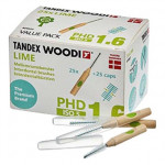 WOODI® Interdentalbürsten PHD - Packung 25 Stück lime, PHD 1.6, ISO 5