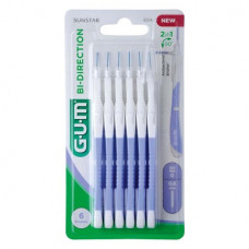 GUM® BI-DIRECTION - Packung 6 Stück hellblau, Kerze, Ø 0,6 mm
