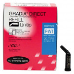 Gradia Direct (WT) (Translucent) (Posterior) (Outside), Tömőanyag (Kompozit), Kapszulák, fluoridtartalmú, röntgenopák, Mikrohybrid-kompozit, 280 mg, 20 darab