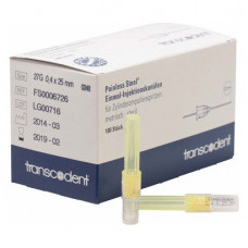 Injekciós-tu (G27 ¦ 0,40 x 25 mm), sterilen csomagolva, Egyszerhasználatos termék, G27 = 0,4 mm, 100 darab