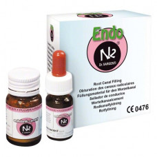 N2 Endodontic, Gyökércsatorna-sealer, Fiolák, formaldehidtartalmú, antibakteriális, Cinkoxid-Eugenol, 16 g, 2x1 darab