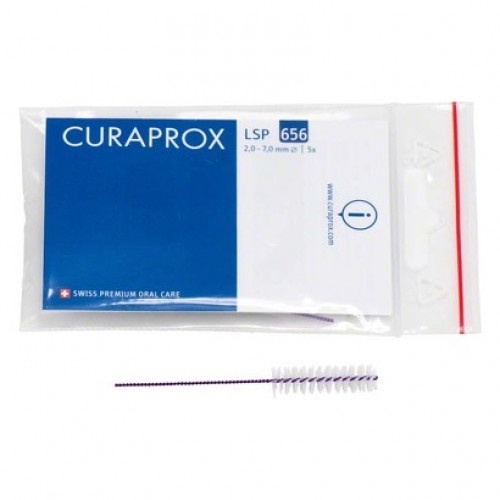 Curaprox LSP (Long Stem Plastified), Fogköztisztító kefe, durva, fehér, 5 darab