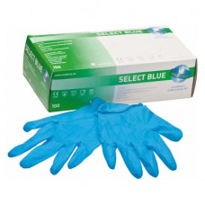 Select (Blue) (M), Kesztyűk (Latex), nem steril, Egyszerhasználatos termék, Latex, M (közepes), 100 darab