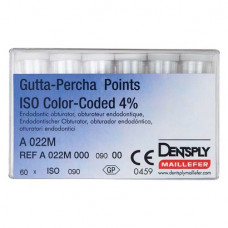 Guttapercha-csúcs (30 mm) (4 %) (ISO 90), ISO 90 fehér, Guttapercha, 30 mm, 60 darab