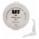 White Mac Tip (W), Applikációs kanül, fehér, hajlított, 2 mm, 20 darab