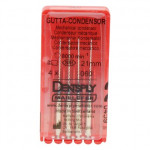 Gutta Condensor (21 mm) (ISO 60), Guttapercha kondenzor, Könyökdarab (CA, Ø 2,35 mm, ISO 204) ISO 60 forgó, ISO színkódolt, Nemesacél, 21 mm, 4 darab