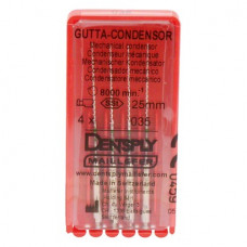 Gutta Condensor (25 mm) (ISO 35), Guttapercha kondenzor, Könyökdarab (CA, Ø 2,35 mm, ISO 204) ISO 35 forgó, ISO színkódolt, Nemesacél, 25 mm, 4 darab