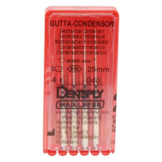 Gutta Condensor (25 mm) (ISO 40), Guttapercha kondenzor, Könyökdarab (CA, Ø 2,35 mm, ISO 204) ISO 40 forgó, ISO színkódolt, Nemesacél, 25 mm, 4 darab