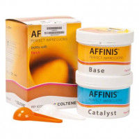 Affinis (Putty Soft Fast), Lenyomatanyag (A-Szilikon), ISO Típus 0, nagyon magas konzisztencia, A-szilikon (VPS), 1:1, 2x1 darab