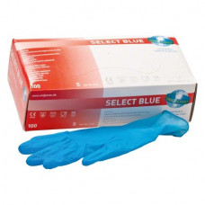 Select (Blue) (S), Kesztyűk (Latex), nem steril, Egyszerhasználatos termék, Latex, S (kicsi), 100 darab