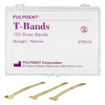 PCA T-Bands - matricaszalag, 100 db, keskeny, egyenes, sárgaréz