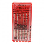 Gates Glidden Drill (5), Gyökércsatorna tágító (Gates), Könyökdarab (CA, Ø 2,35 mm, ISO 204) ISO 130 forgó, ISO színkódolt, Nemesacél, 19 - 34 mm, 6 darab