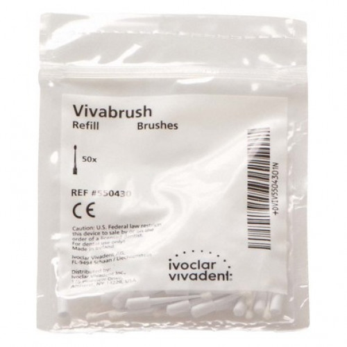 Vivabrush (W), Applikációs ecset, Egyszerhasználatos termék, fehér, Műanyag, 50 darab