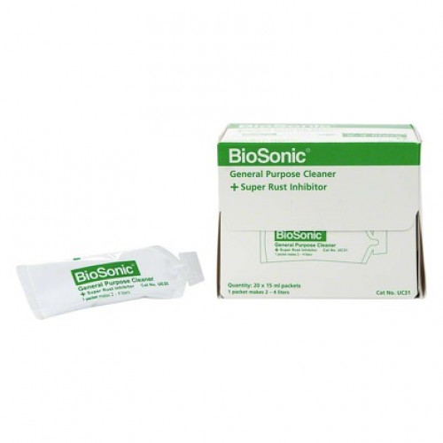 BioSonic (Universal), Tisztító-oldat (műszerek), Egyszeri dózis, ultrahangos tisztításra alkalmas, Folyadék, 15 ml, 20 darab