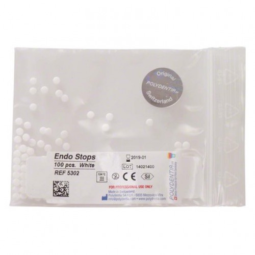 Endo stops, (3,5 x 1 mm), fehér, Szilikon, 100 darab