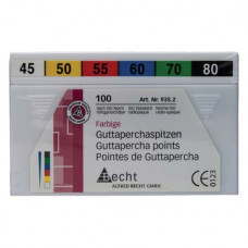 Guttaperchaspitzen farbig Sortiment 100 darab, ISO 045-080