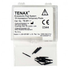 Tenax (11), Lenyomat, Ideiglenes csap, fekete, Műanyag, 1,1 mm, 15 darab