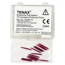 Tenax (14), Lenyomat, Ideiglenes csap, piros, Műanyag, 1,4 mm, 15 darab