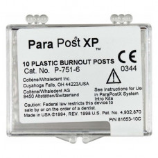 ParaPost (XP Lab) (6), Kiégo csap, fekete, Műanyag, 1,5 mm, 10 darab