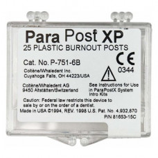 ParaPost (XP Lab) (6), Kiégo csap, fekete, Műanyag, 1,5 mm, 25 darab