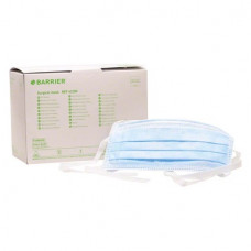 BARRIER® OP-Maske Standard - Packung 60 Stück blau, Bindebänder extra lang, geringer Atemwiderstand