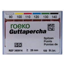 Guttapercha Spitzen Sortiment 100 darab, ISO 090-140