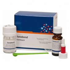 Ionobond (10 g + 15 ml), Alábéleloanyag, Fiolák, biokompatibilis, fluoridtartalmú, Üvegionomer, 2x1 darab