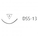 Supramid ¦¦ ( D SS ), (13 mm) (USP 5-0) (50 cm), Tu-fonalkombináció (nem felszívódó), 3/8 Kör (135°), háromszögu csúcs, Poliamid, 13 mm, 24 darab