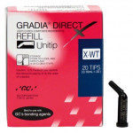 Gradia Direct X (WT) (Outside), Tömőanyag (Kompozit), Kapszulák, fluoridtartalmú, röntgenopák, Mikrohybrid-kompozit, 300 mg, 20 darab