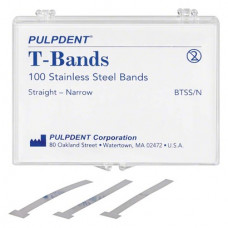 PCA T-Bands - matricaszalag, 100 db, keskeny, egyenes, acél