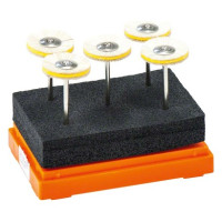 Polierbürste 130, polírozó kefe, kecskeszőr, fehér bőr 3-réteg, ISO 220, HP, 5 darab