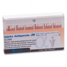 alpha Guttapercha (28 mm) (6 %) (ISO 15), Guttapercha-csúcs, ISO 15 rózsaszín, Guttapercha, 28 mm, 60 darab