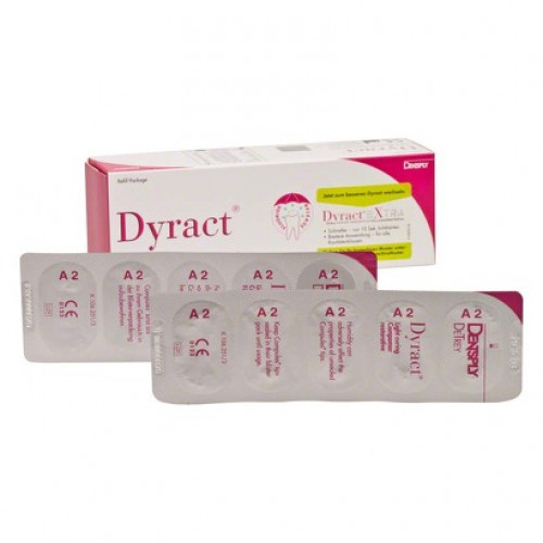 Dyract (A2), Tömőanyag (Kompomer), Kapszulák, fluoridtartalmú, röntgenopák, Kompomer, 250 mg, 20 darab