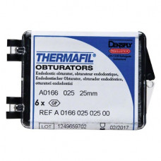 Thermafil (25 mm) (ISO 25), Obturator, ISO 25 röntgenopák, Guttapercha, műanyag, 25 mm, 6 darab