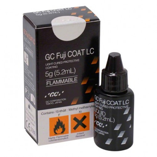 GC Fuji Coat LC, Védőlakk, Fiola, biokompatibilis, fényre keményedő, Üvegionomer, 5 g, 1 darab