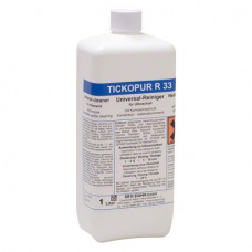 Tickopur - R 33, Tisztító-oldat (Készülékek), Üveg, ultrahangos tisztításra alkalmas, pH-érték 9,9, Koncentrátum, 1 l ( 33.8 fl.oz ), 1 darab