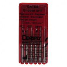 Gates Glidden Drill (3), Gyökércsatorna tágító (Gates), Könyökdarab (CA, Ø 2,35 mm, ISO 204) ISO 90 forgó, ISO színkódolt, Nemesacél, 15 - 28 mm, 6 darab