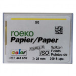 Color (ISO 50), Papírcsúcs, ISO 50 sterilen csomagolva, világossárga, Papír, 300 darab