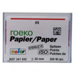 Color (ISO 55), Papírcsúcs, ISO 55 sterilen csomagolva, világospiros, Papír, 300 darab
