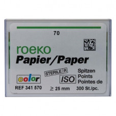Color (ISO 70), Papírcsúcs, ISO 70 sterilen csomagolva, világoszöld, Papír, 300 darab